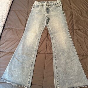 Women's Flared Jeans - Light Blue